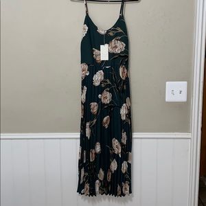 Green floral dress